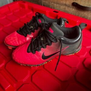 Nike Kids Black and Pink cleats